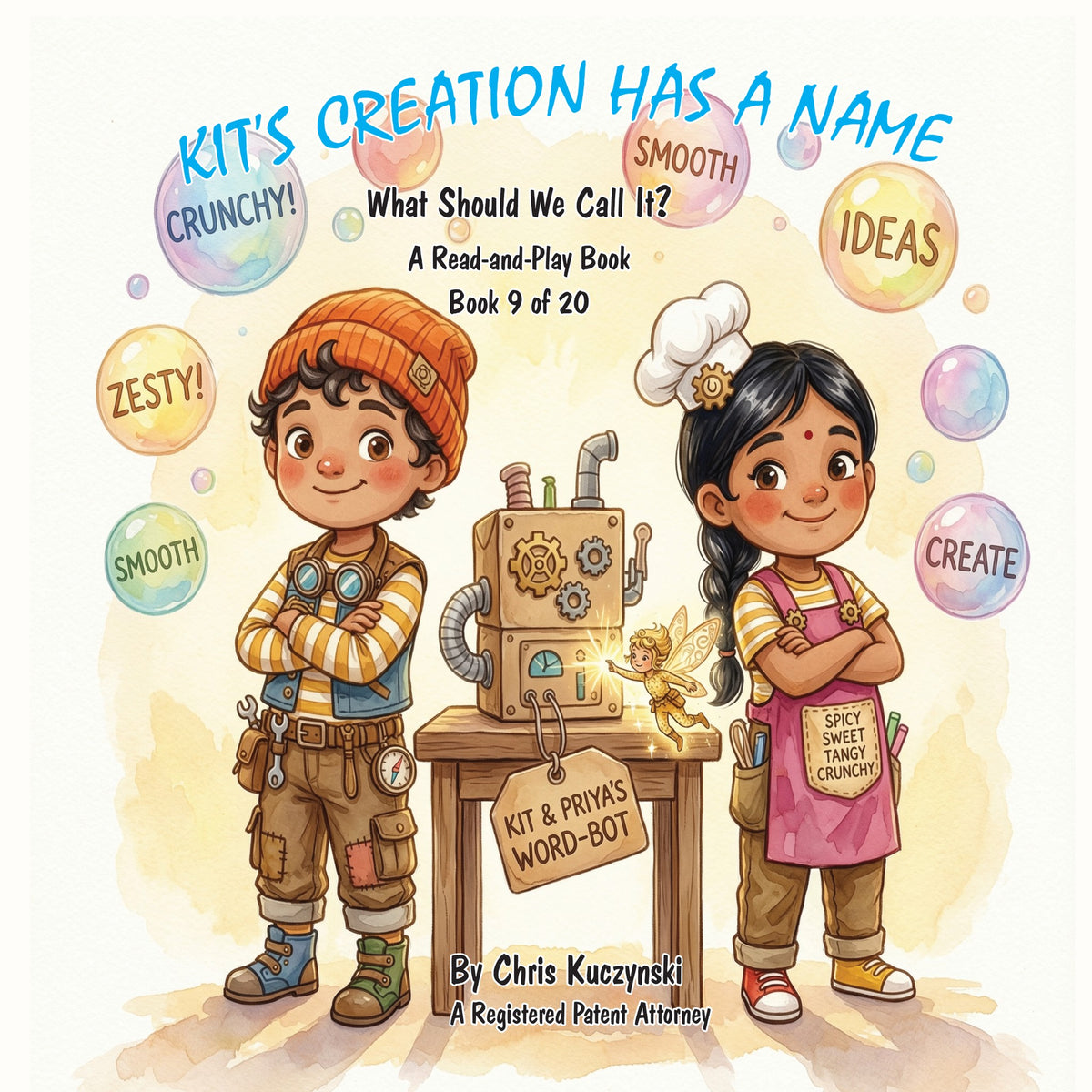 Kit's Creation Has a Name: What Should We Call It?, front cover (Book 9 of Kit's Little Sparks)
