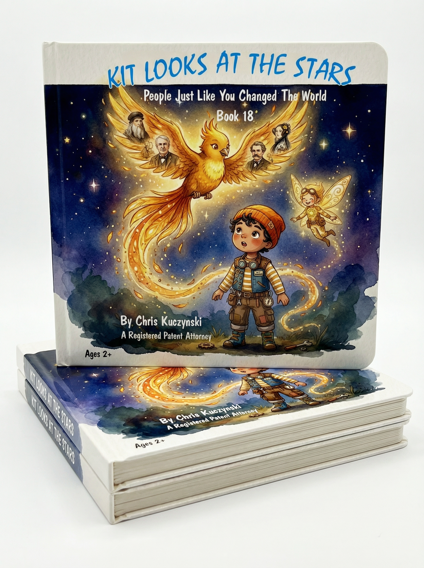 Children's book titled 'Kit Looks at the Stars' with a fantasy design on the cover. Kit Looks At The Stars: People Just Like You Changed The World (Book 18)