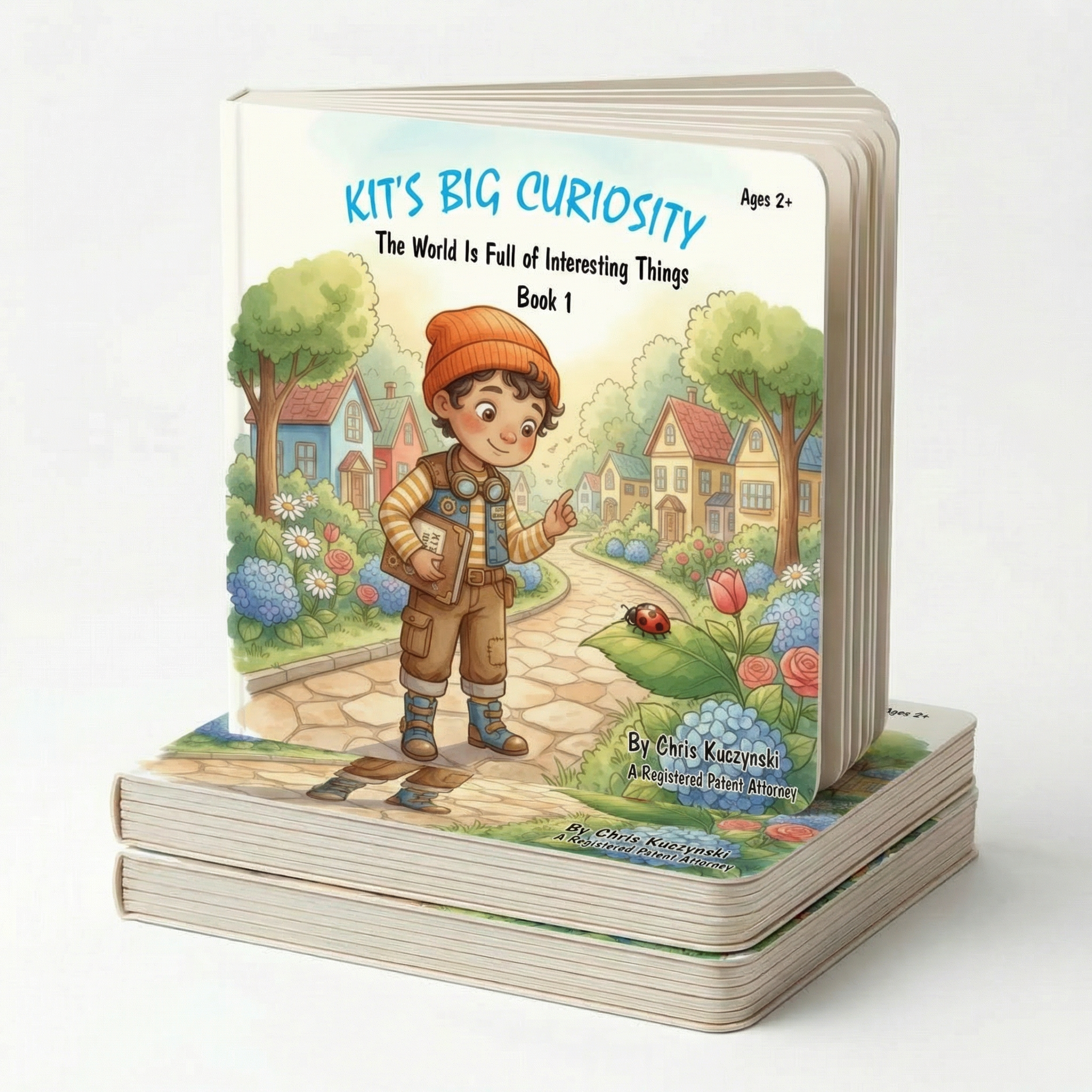 Children's book titled 'Kit's Big Curiosity' on a white background. Kit's Big Curiosity: The World Is Full of Interesting Things (Book 1)