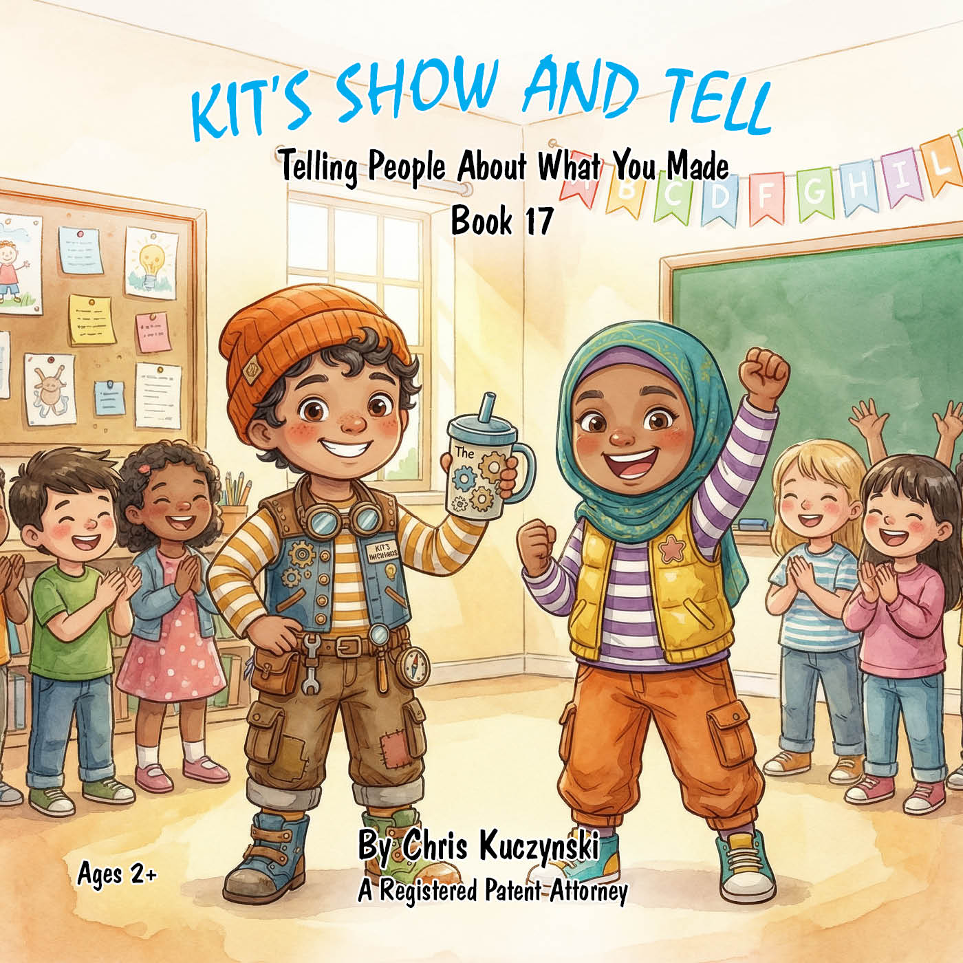 Book cover of 'Kit's Show and Tell' with two children in a classroom setting. Kit's Show And Tell: Telling People About What You Made