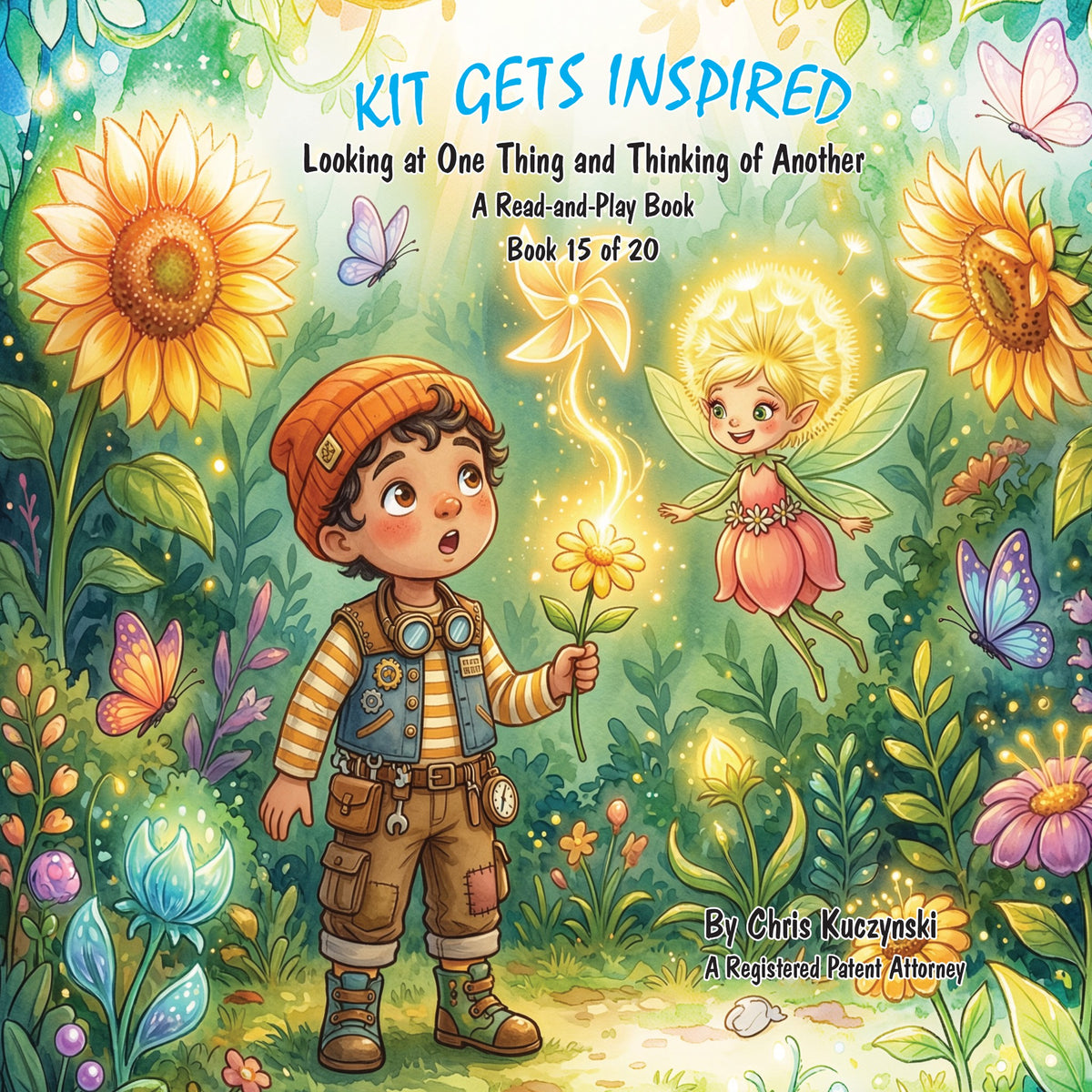 Kit Gets Inspired: Looking at One Thing and Thinking of Another, front cover (Book 15 of Kit's Little Sparks)