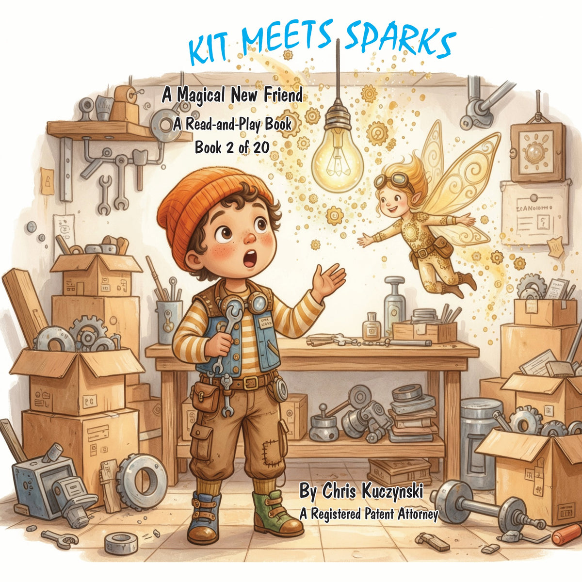 Kit Meets Sparks: A Magical New Friend, front cover (Book 2 of Kit's Little Sparks)