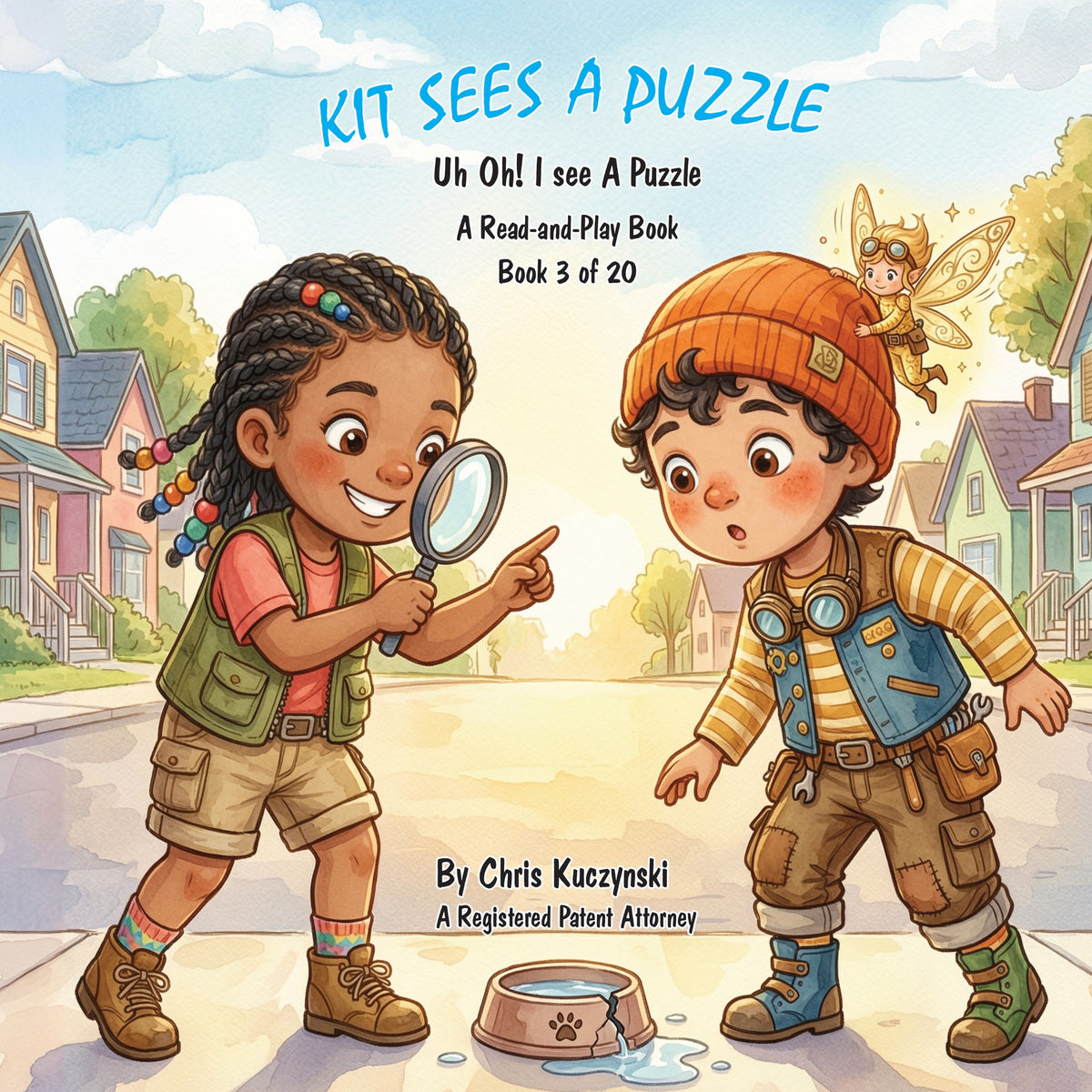 Kit Sees A Puzzle: Uh Oh! I See A Puzzle, front cover (Book 3 of Kit's Little Sparks)