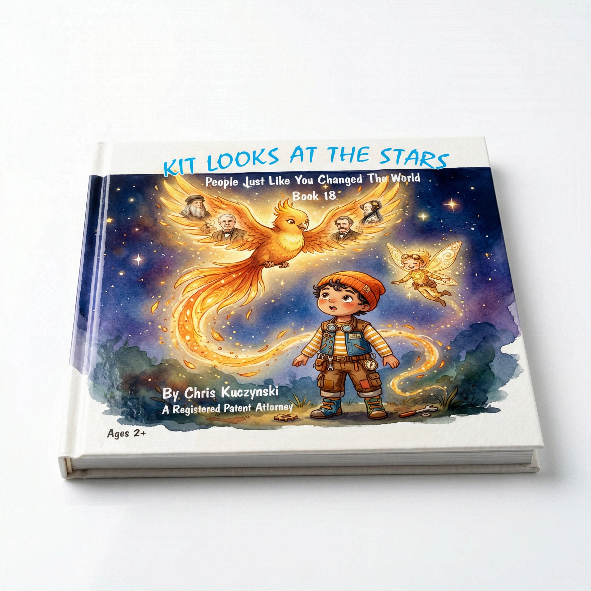 Children's book titled 'Kit Looks at the Stars' with a colorful cover featuring a boy and a bird. Kit Looks At The Stars: People Just Like You Changed The World (Book 18)