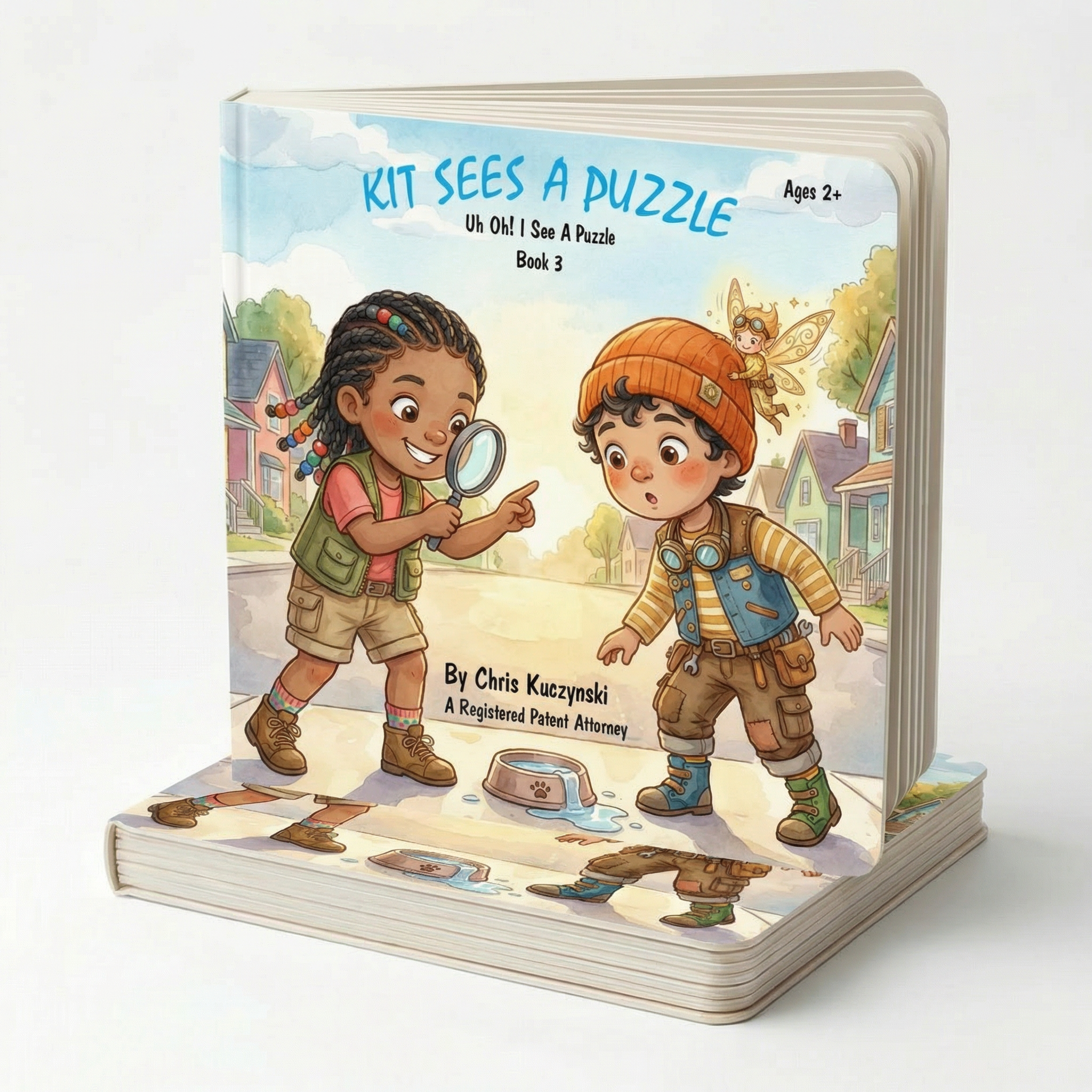 Children's book titled 'Kit Sees a Puzzle' with two characters on the cover. Kit Sees A Puzzle: Uh Oh! I See A Puzzle (Book 3)